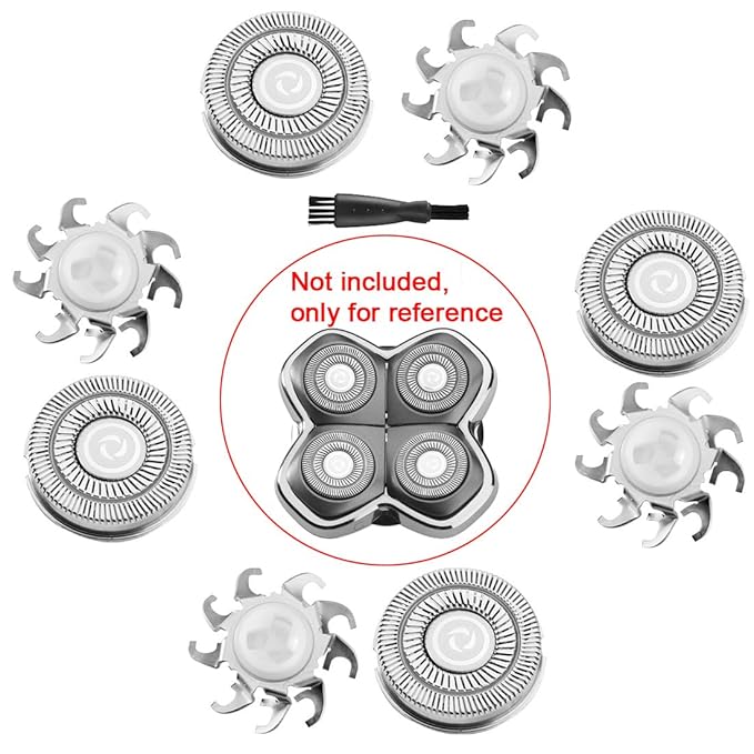4pcs Head Shaver Replacement Blades for Skull Shaver Pitbull 4 Head Series and 3 Head Series