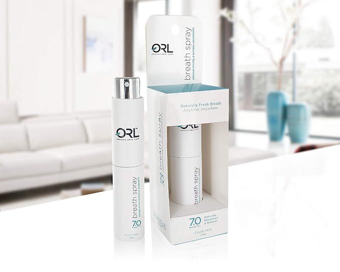 ORL Natural Breath Freshener Spray Fresh Mint 3 Pack – Made in The USA, Organic Xylitol, Natural Fresh Breath, Plant-Based Essential Oils, Elevated Twist Top, Alcohol-Free, Fluoride-Free, pH Balanced