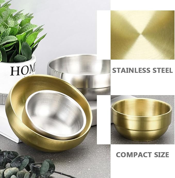 PRETYZOOM Stainless Steel Men’s Shaving Soap Bowl Foaming Bubbling Bowl for Home and Barber Use, Gold Shaving Bubbling Vessel for Facial Cleansing and Beard Care