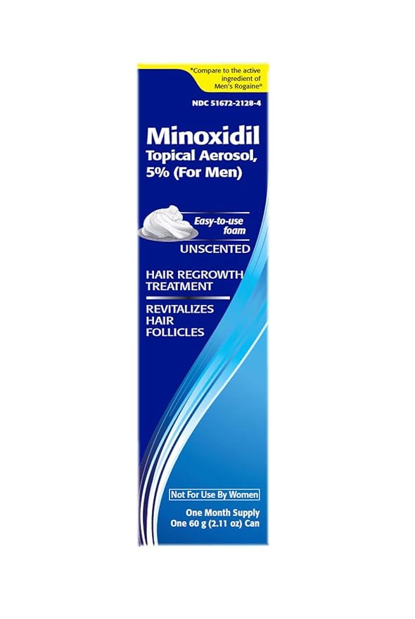 Minoxidil for Men, 2.11 Oz (1 Month Supply) Clinically Proven to Regrow Hair, Topical Aerosol Foam 5%, Hair Thinning Treatment