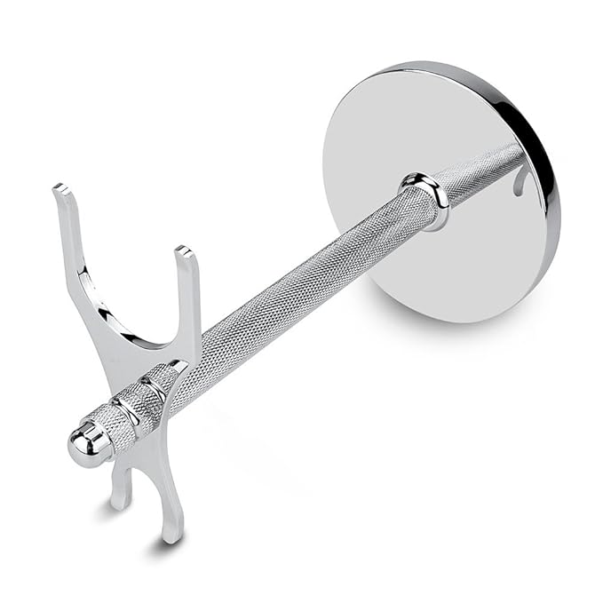 Safety Razor and Shaving Brush Stand, Extra Wide Openings, Wider Base, Manly Look