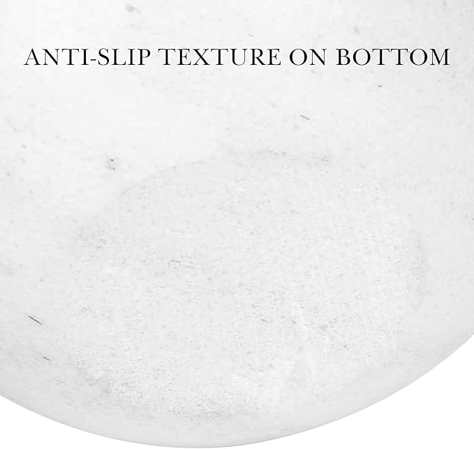 Linkidea Natural Marble Shaving Soap Bowl, Internal Groove Heat Preservation Shaving Bowl, Soap Shaving Bowl Gift for Men, Husband, Dad (White), RAC28-01
