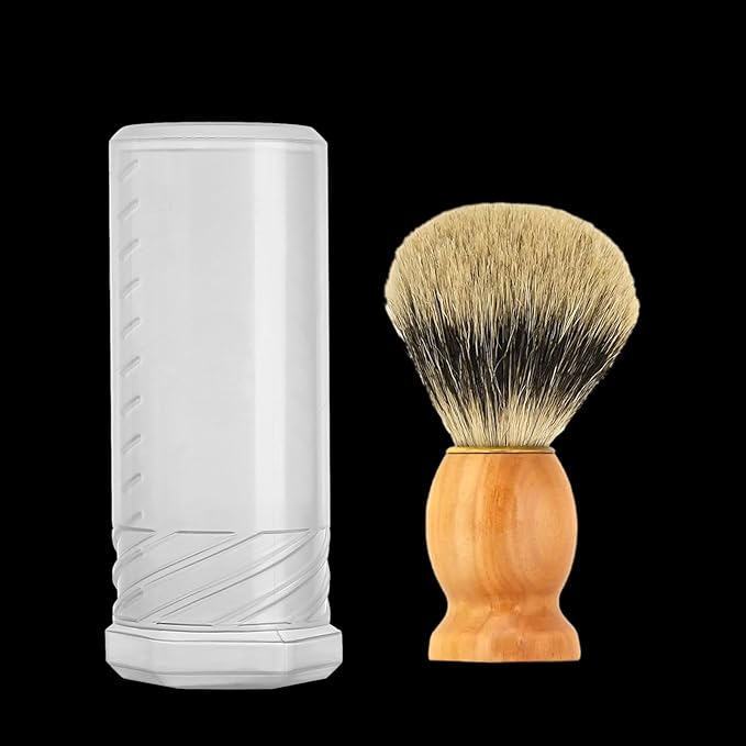 Shaving Brush Travel Case Shave Brush Holder with Adjustable Height Beard Brush Container Tube for Birthday Party Men Father