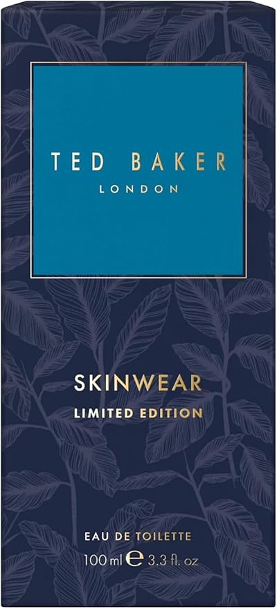 Ted Baker Skinwear Limited Edition Men’s Eau de Toilette Fresh Citrus Woody Cologne with Lime, Bergamot, Sandalwood Long Lasting Masculine Fragrance for Him 3.4 Floz