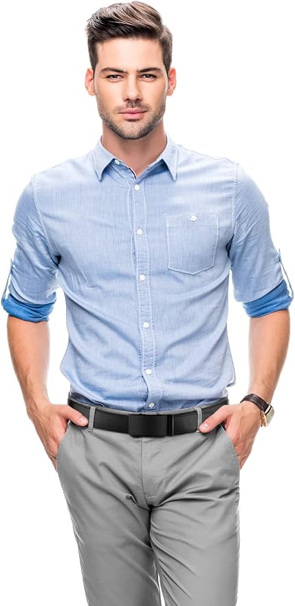 Zitahli Belt Men, Ratchet Belt Dress with 1 3/8" Premium Leather,Slide Belt with Easier Adjustable Automatic Buckle