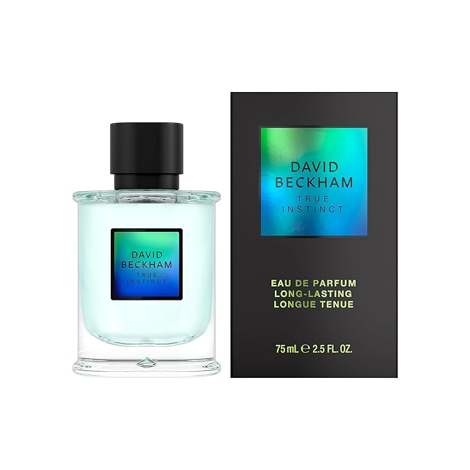 David Beckham True Instict Eau de Parfum 2.5 fl oz (Pack of 1), Notes of Pine, Cedarwood, and Vetiver, Men's Fragrance, Long Lasting, Everyday Fragrance, Travel Size