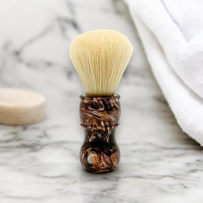 Parker Safety Razor, THE BIG BROWN BOAR, Deluxe Iridescent Tortoise Handle 100% Boar Bristle Shaving Brush, Large 24 MM Brush knot for a Better Lather!