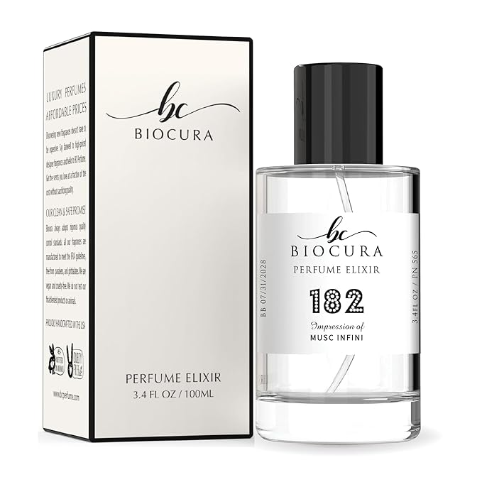 BC Perfume 182 Inspired by Musc Infini For Women & Men Replica Fragrance Dupes Eau de Parfum Spray Bottle 3.4 Fl Oz/100ml-X1