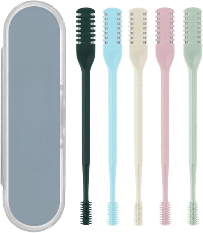 2023 New Nasal Hair Cutter, 360 Degree Rotating Nose Hair Trimmer, Portable Manual Nose Hair Trimmer, Nose Hair Trimmer for Women and Men (F-5PCS Mixed Color)