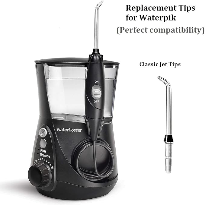 Replacement Heads for WaterPik Water Flosser, Replacement Tips Compatible with Water pik Oral Irrigators Accessories, 3 Classic Jet Tips.(Assorted Colors, Random Delivery)