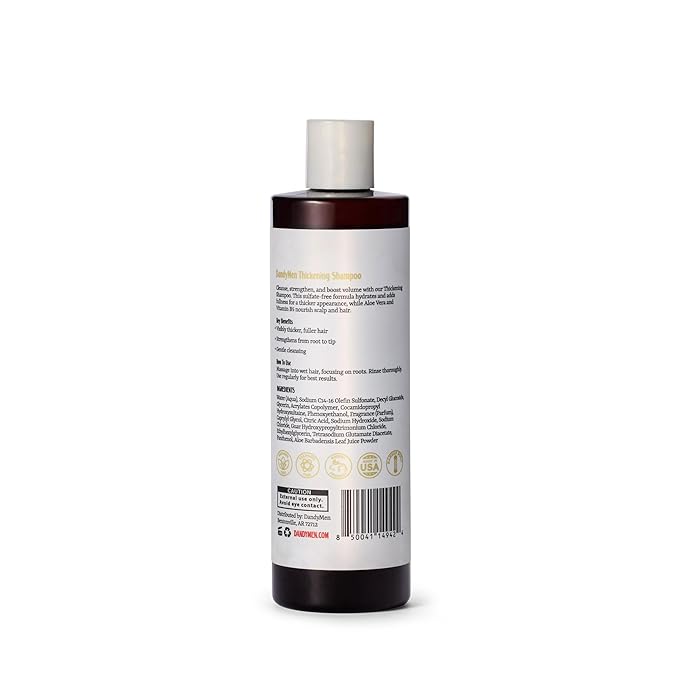 Thickening Shampoo – Volumizing and Strengthening Formula with Aloe Vera & Pro-Vitamin B5 11.83 oz (1-pack, Saffron Ember)