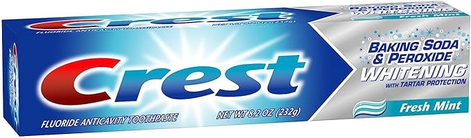Crest Baking Soda & Peroxide Whitening with Tartar Protection Toothpaste, Fresh Mint, 8.2 oz