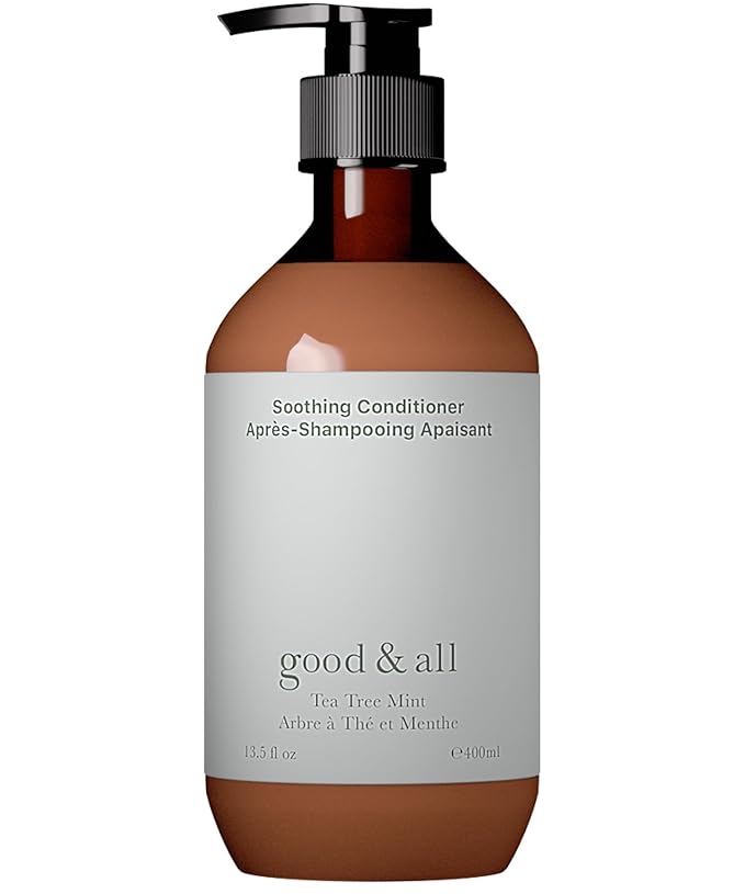 GOOD&ALL Tea Tree Conditioner for Dry Itchy Scalp with Peppermint - Sulfate/Sulphate, Silicone, Paraben, Fragrance Free - Anti Frizz - 13.5 fl oz