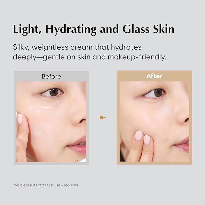 MIDHA Rice Cream 1.69fl.oz/50ml, Deep Hydration, Glow-Enhancing, Skin Barrier Support – Moisturising, Lightweight Daily Cream with Dewy, Radiant Finish, for Rice Face Spots
