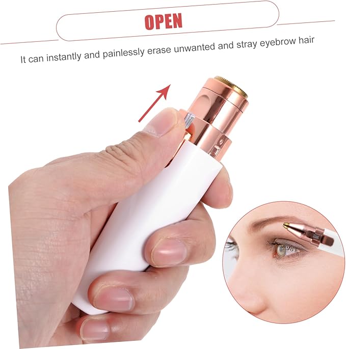 SAFIGLE 1pc Eyebrow Trimmer Shaving Woman Brows Shave Female Smooth Hair Electric Rechargeable Black Razors Removal Lipstick Shape Trimmer Personal Care Device Eyebrow Razor Alloy