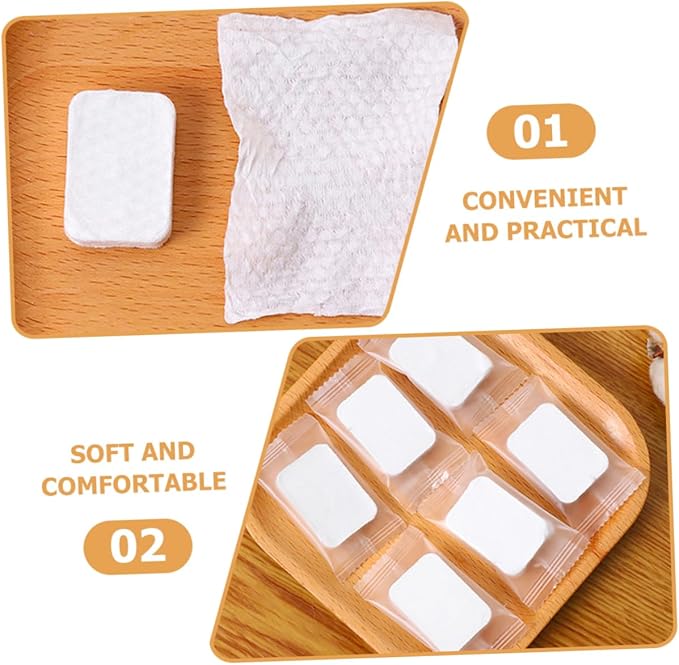 Compressed Makeup Remover Pads Non-Woven Facial Cleansing Rounds for Makeup Removal Skin Care and Nail Polish Pack