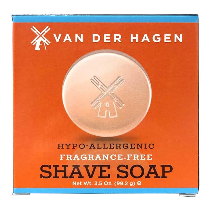 Van Der Hagen Men's Luxury Fragrance Free Shave Soap (Pack of 1)