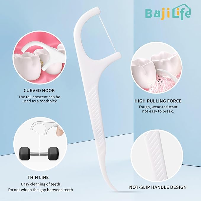 Dental Floss Picks(228 Count) - Tooth Floss Picks, Tooth Picks Flossers for Adults, Floss Picks for Teeth, 55 Count (4 Pack) & 8 Count Portable Tooth Floss Picks Holder
