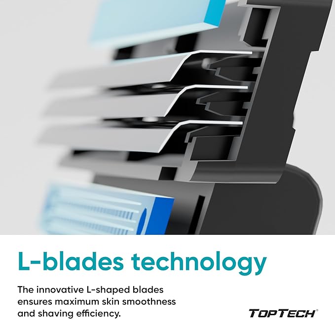 Razor 3 for Men - Replaceable Cartridges for Manual Shaving Razor - 3-Blade Technology Refills - Fits Gillette Mach3 - Soft Shave Sharp Blades - Cost-effective Refill (20 refills)