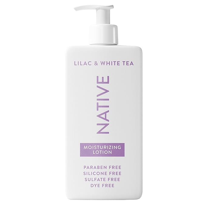 Native Body Lotion Contains Naturally Derived Plant-Based Moisturizers for Women and Men | Restores Dry Skin, Lilac & White Tea, 16.5 fl oz