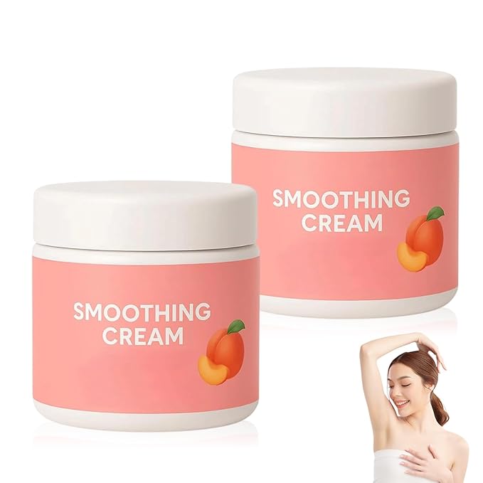 2pcs Luxevéria Facial Hair Removal Cream 50ml, Peach Infused Depilatory, Smooth Skin Treatment for Women & Men