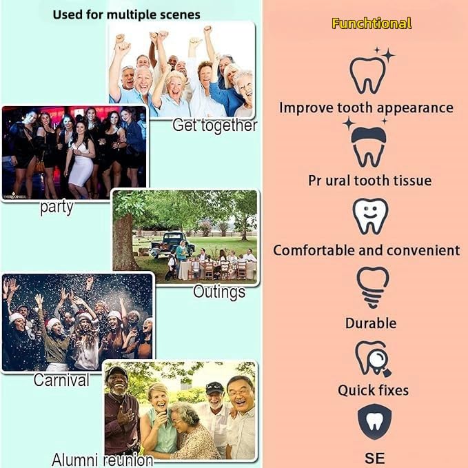 Tooth Repair Kit, Moldable Tooth Filling Repair Kit, Dental Care Kit Fixing The Missing and Broken Replacements, DIY Natural Filling Fake Teeth,Smile Confidently Again