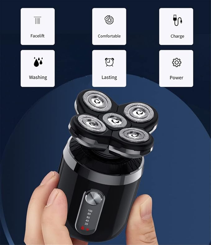 Head Shavers for Men, Men’s 5-in-1 Electric Head Shaver, Waterproof Electric Razor, Rechargeable Wet and Dry Mens Grooming Kit Head Shaver