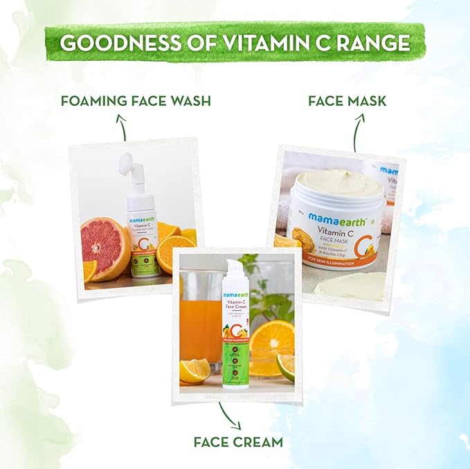 MAMAEARTH Vitamin C Oil-Free Face Moisturizer | Skin Illumination with Gotu Kola | Reduces Dryness & Restores Radiance | Non-Sticky Moisturization | 2.71 Fl Oz (80ml)