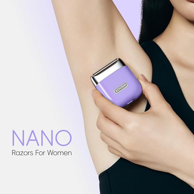 yoose Electric Razors for Women, IPX7 Alloy Body Bikini Trimmer for Women (USB-C, Trimmer Comb, Multi Shaving Modes), Portable Size, Taro Purple