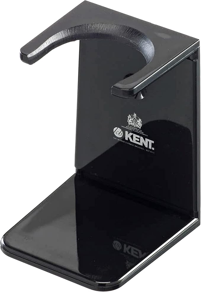 KENT VSB2 Large Black Plastic Shaving Brush Stand for Hang Drying your Shave Brush. Essential Part of Any Men's Shaving Kit, Extends Natural Bristle Brushs Life