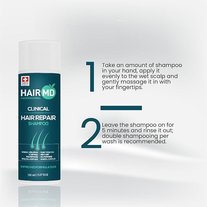 Transplant Clinical Repair Shampoo - 250ml Biotin Shampoo for Hair Growth - Advanced Regrowth Formula - Protects Post-Transplant Scalp - Reduces Itching and Redness - Prevents Hair Loss