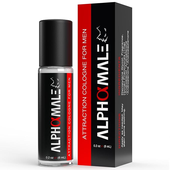AlphaMale Pheromones Cologne for Men to Attract Women - High Concentration Pheromones for Men with a Long-Lasting Masculine Scent in a Travel-Friendly Roll-On Bottle Made in The USA