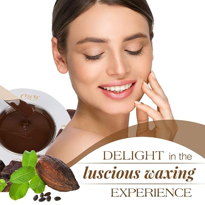 GiGi Milk Chocolate Crème Hair Removal Wax - Soft Wax for Coarse Hair, with Cocoa Seed Extract, Waxing Formula for Face, Body & Sensitive Skin, 14 oz