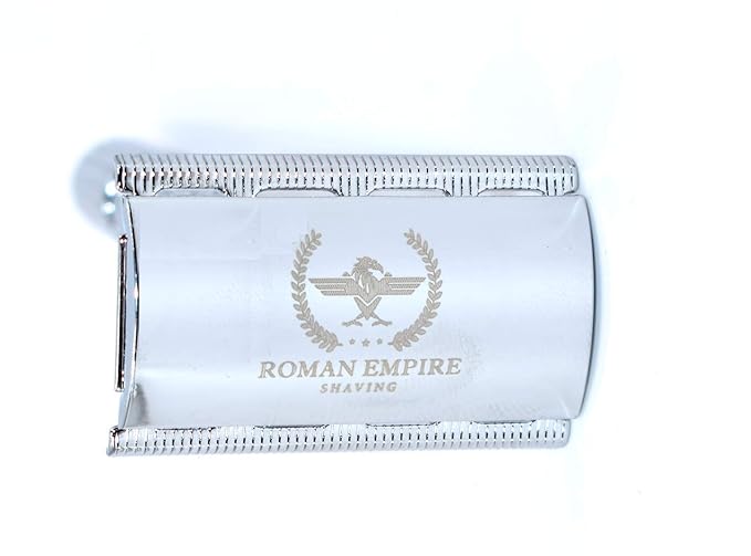 Double Edge Safety Razor ROMAN EMPIRE SHAVING Augustus with 20 Blades Sampler (Astra-Derby-Shark-Treet)