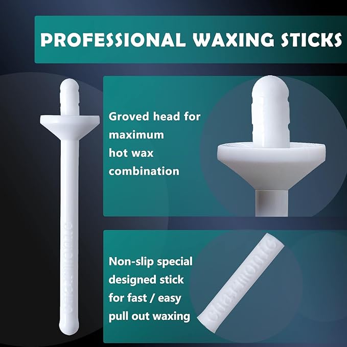 500 Pcs Wax Sticks, Nose Wax Kit Accessories, Waxing Sticks for Nostril Nasal Cleaning, Ear Face Eyebrows Hair Removal for Men Women