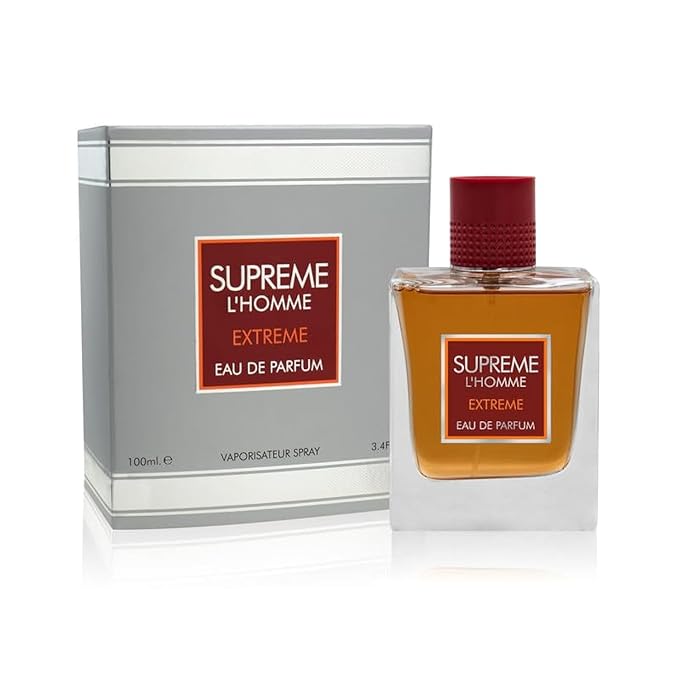 Fragrance World Supreme L'Homme Extreme for Men Eau de Parfum Spray, 3.4 Ounce