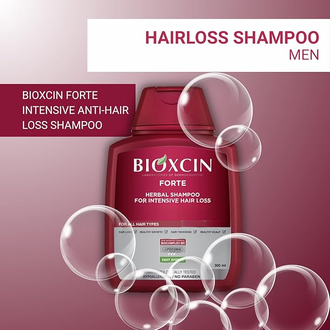 Hair Loss Shampoo Daily Care Treatment for Men &Women, Sensitive Scalp Formula Herbal Shampoo for Hair Growth, Complete Care Thickening & Nourishing Conditioner Intensive Hair Loss 300ml Red
