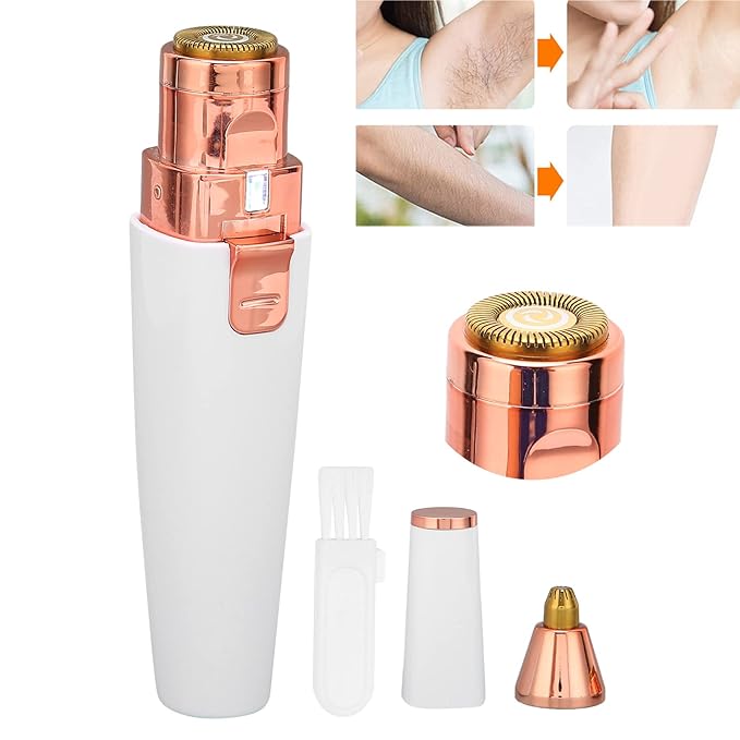 Hair Remover for Women,Rechargeable Eyebrow Trimmer & Hair Remover 2 IN 1 Eyebrow and Painless Hair Remover Eyebrow Lips Body Hair Removal for Women with