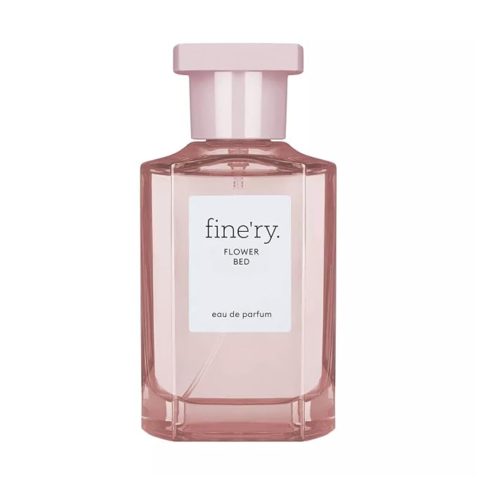Fine'ry Flower Bed Peony Apple Perfume for Women & Girls - Lush Peony, Green Apple & Blooming Jasmine - Floral, Fresh, Full Size, Long-Lasting Hair & Body Cologne Parfum Fragrance (60mL)