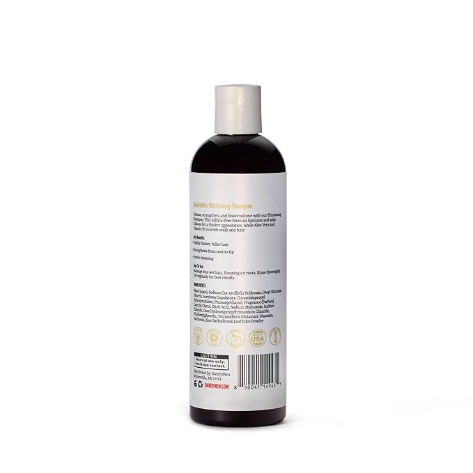 Thickening Shampoo – Volumizing and Strengthening Formula with Aloe Vera & Pro-Vitamin B5 11.83 oz (1-pack, Obsidian Cardamom)