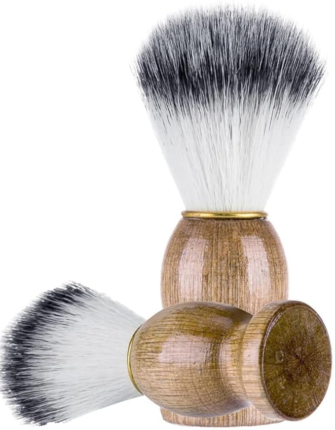 1Pc Men''S Shaving Brush With Wooden Handle Pure Nylon Men Face Cleaning Soft Shaving Brush Cosmetics Tool