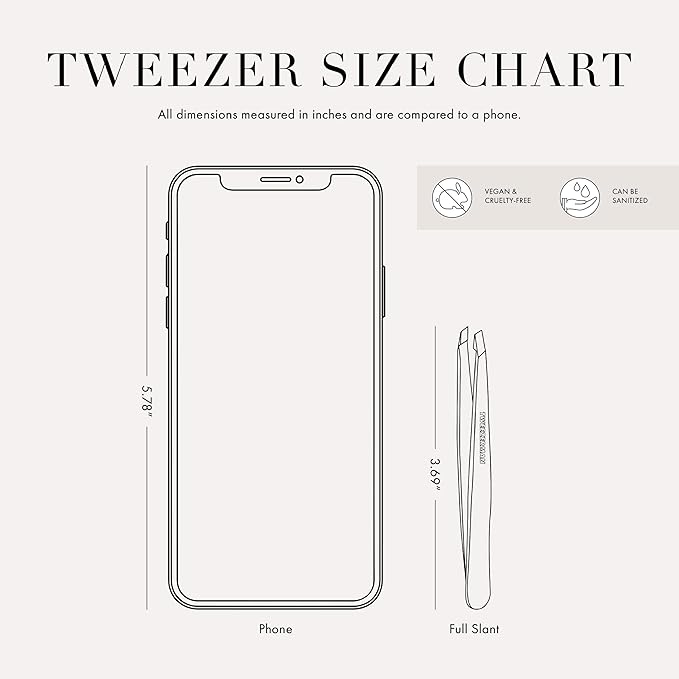 Tweezerman Exclusive Evening Blue Slant Tweezer - Hair Removal Tweezers, Stainless Steel