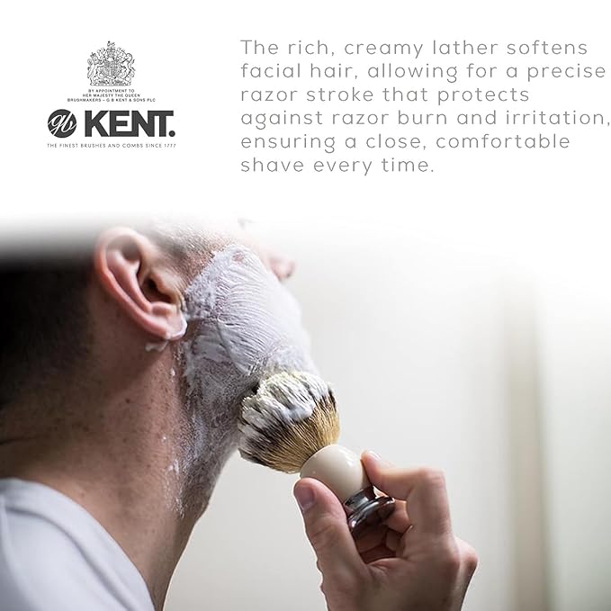 Kent SCT1 Shaving Cream Tube for Smooth Cooling Menthol Shave Cream, No More Nicks, Cuts or Razor Burn, Perfect Size for Travel or Home, Great for Sensitive Skin and all Skin Types
