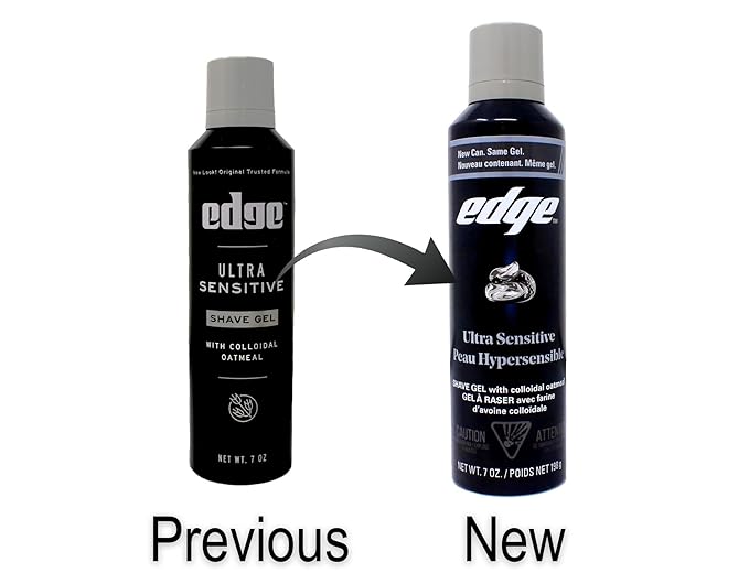 Edge Shave Gel, Fragrance Free, Ultra Sensitive 7 oz (Pack of 8)