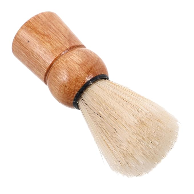 Retro Beard Grooming Brush Wooden Handle Manual Shaving Brush for Men Boar Bristle Foam Applicator for Shaving for Travel and Home Use
