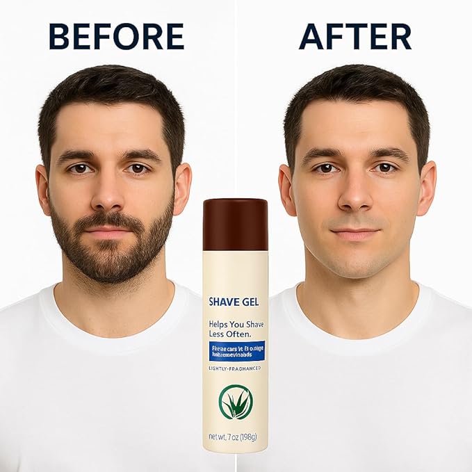 Shaving Gel with Aloe for Men and Women, Lightly Scented, 7 oz