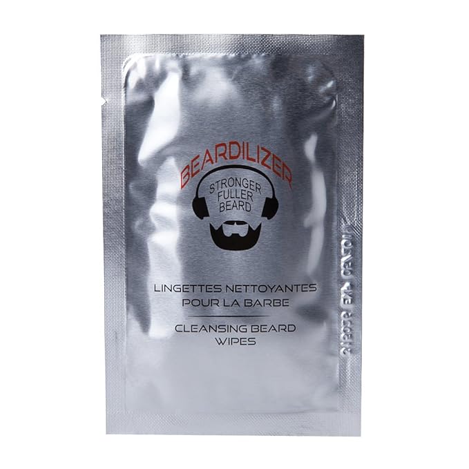 Beard Wipes for Men – Refreshing & Clean Beard Care – Anti-Odor, Moisturizing, & Travel-Friendly – Natural Ingredients for Soft, Healthy Beards – 10 Wipes