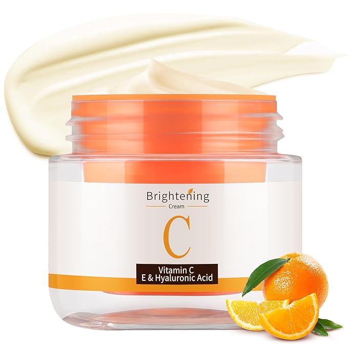Vitamin C Face Cream, Vitamin Moisturizer C Creams with Hyaluronic Acid Squalane, V C Cream Face For Fine Lines & Tightening Skin Wrinkles, Antioxidant Firming Cream