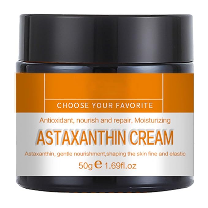 Astaxanthin Face Cream, Anti-Aging Face Moisturizer to Reduce Wrinkles & Fine Lines, Daily Repair Facial Moisturizing Cream for Women and Men Antioxidant and Nourish, All Skin Types 1.69 Fl Oz