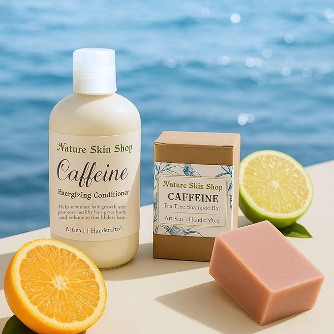 Nature Skin Shop Caffeine Energizing Conditioner (Salon Size, 16.5 Ounce), Treatment for Hair Growth and Thinning, Volume Boost for Fine & Flat Hair, Sulfate-Free